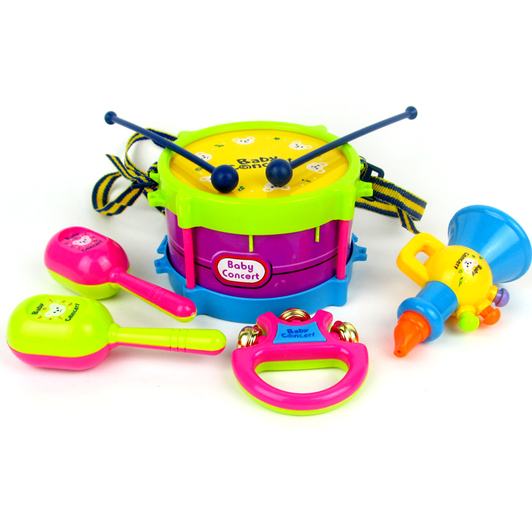 儿童益智打击乐器组合套装婴儿早教摇铃宝宝音乐玩具3-6-18个月