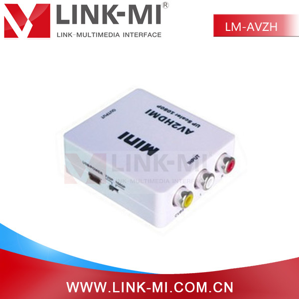 LINK-MI AV转HDMI 转换器 RCA莲花转HDMI AV TO HDMI MINI型1080P