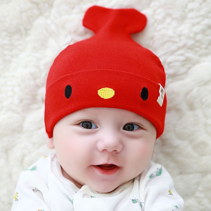 新生儿帽子春秋冬季宝宝帽子0-3-6-12个月婴儿帽子幼儿胎帽男女孩