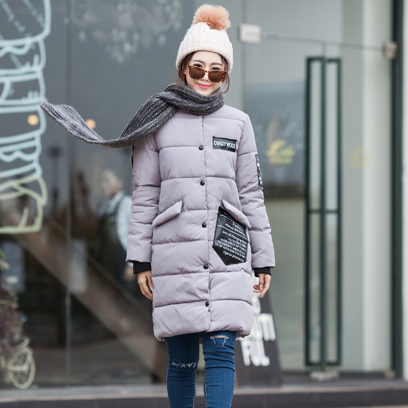 2015冬装新款长款大衣加厚女装棉服韩版时尚棉衣大码棉袄修身外套