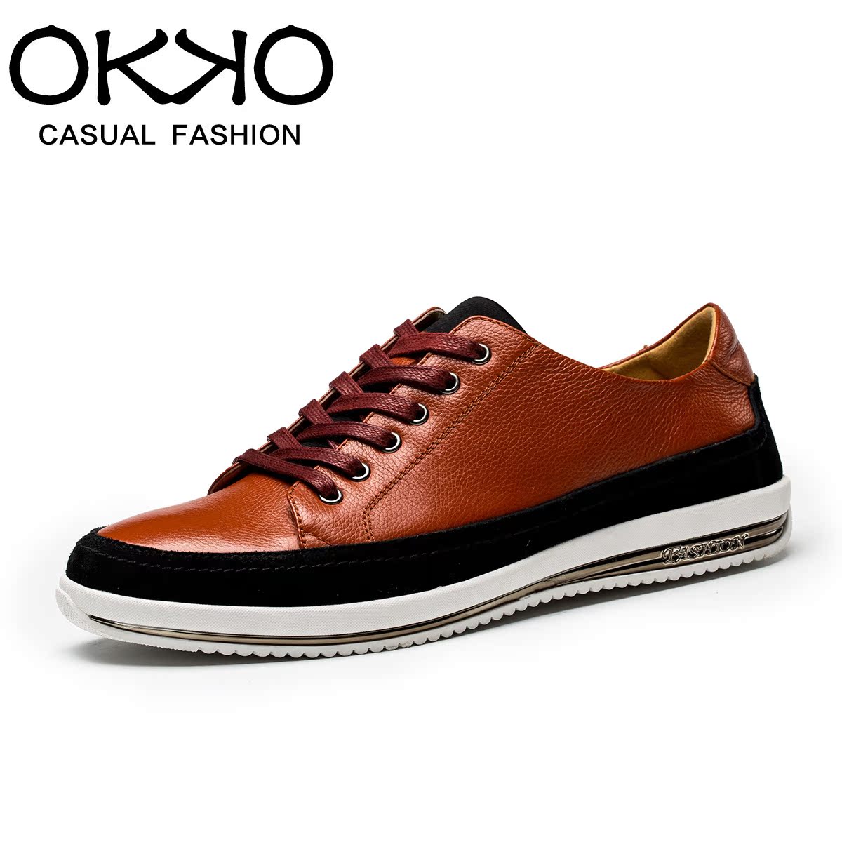 OKKO2015春夏秋季休闲男士透气鞋子系带反绒皮日常新款低帮鞋6611
