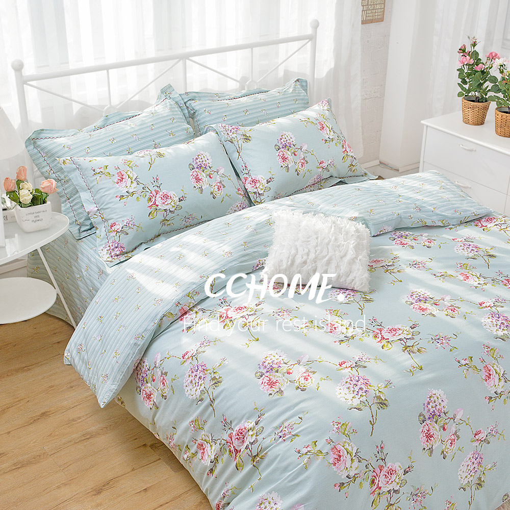 西西之地韩版清新纯棉床上用品花朵四件套公主风床单4件套件家纺
