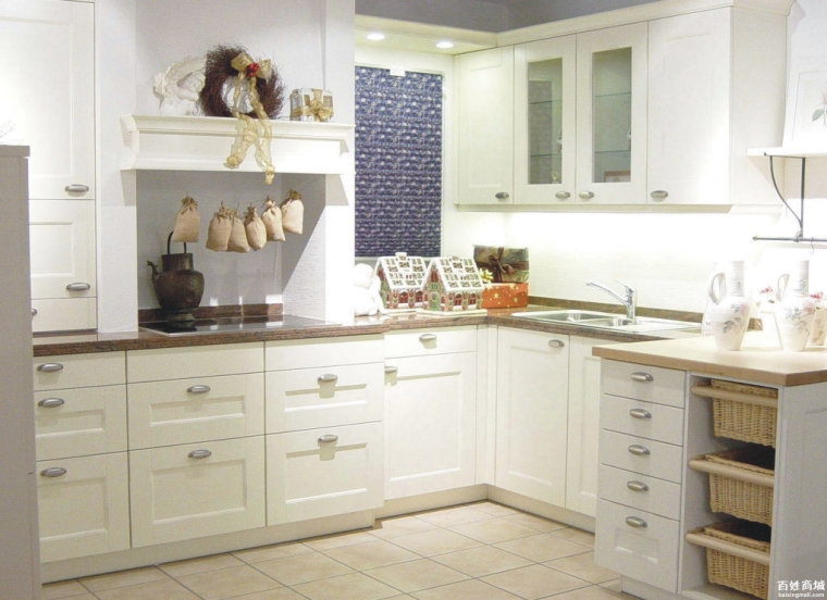 海宁整体厨柜 L型橱柜 现代 田园 地中海 美式 欧式橱柜 免费安装