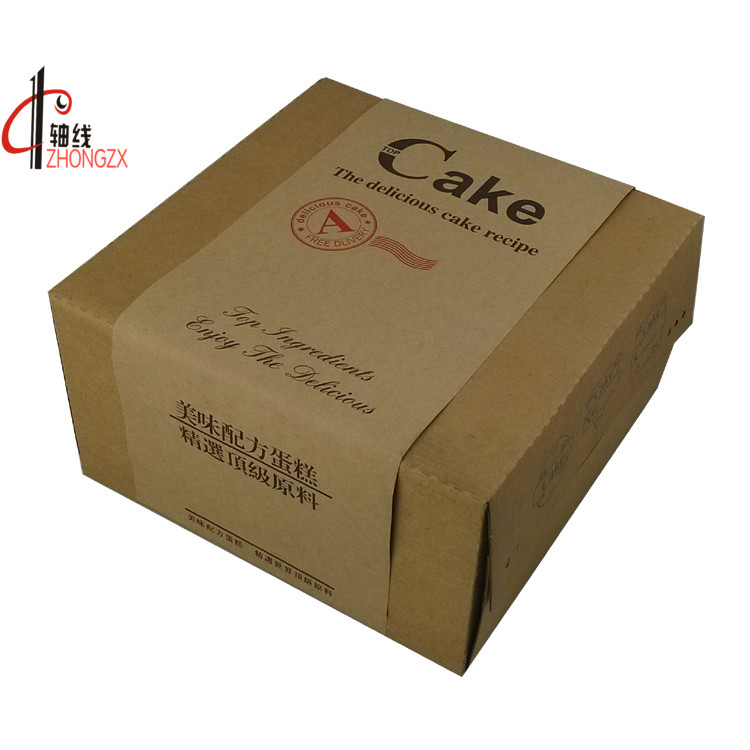 批发环保十寸蛋糕盒生日10寸 韩式方形韩国蛋糕盒牛皮纸高档 烘焙