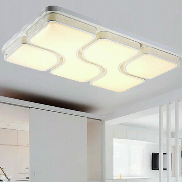 现代简约LED方形吸顶灯创意书房灯饰卧室灯浪漫温馨客厅灯具大气