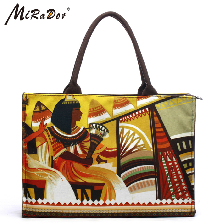 mirador2014秋季新品罗马风情帆布数码印花手提包背包女包AA115C