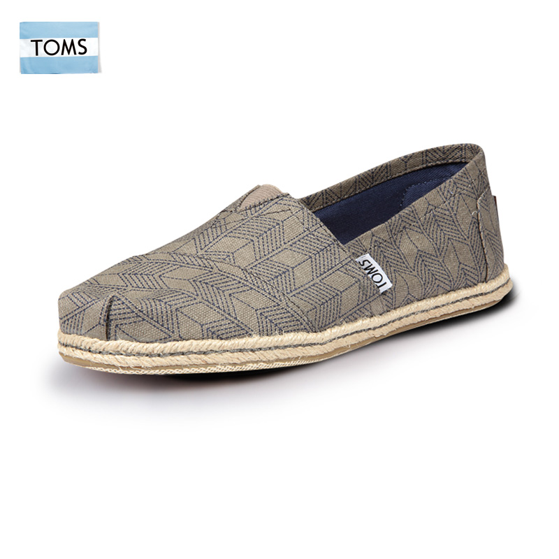 TOMS女鞋新品美国热销日式花纹平底单鞋休闲鞋帆布鞋W141包邮
