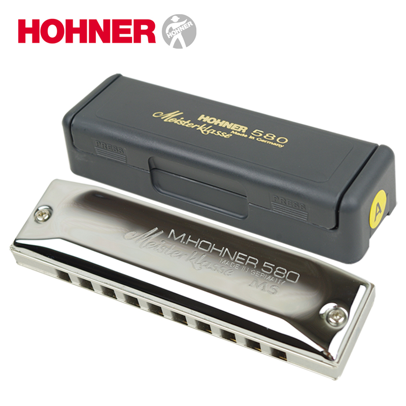 正品行货德国Hohner十孔布鲁斯口琴Meisterklasse 580送教材皮套