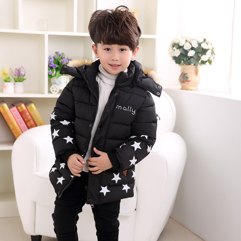 2015冬装新款童装韩版男童棉衣外套中大童中长款儿童棉袄加厚连帽