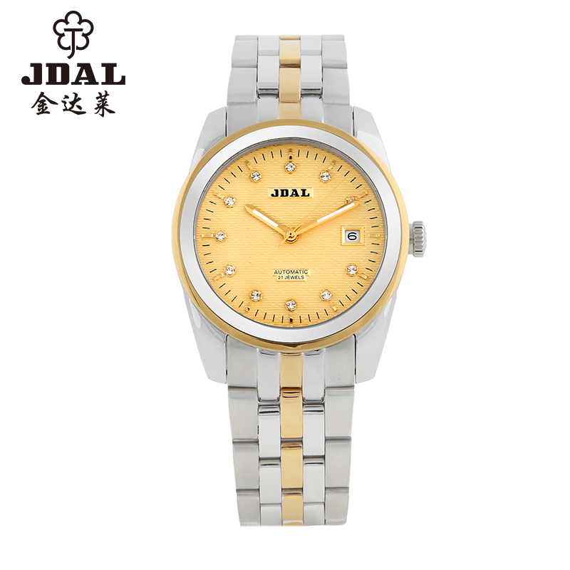 2015金达莱JDAL男士机械表包邮进口机芯商务男士腕表手表实心表带