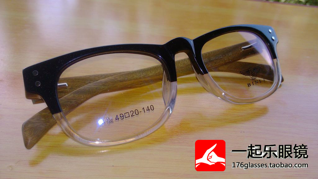176·GOOS复古手工木艺眼镜框 可配近视镜 木头腿框架眼镜
