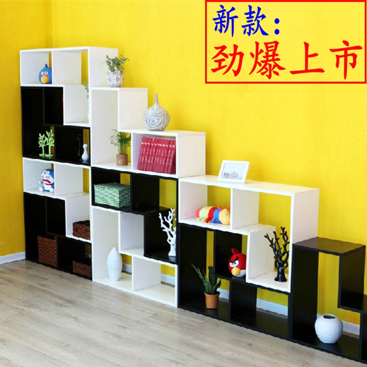包邮创意简易落地书架自由组合置物架书柜简约现代L形书橱展示架