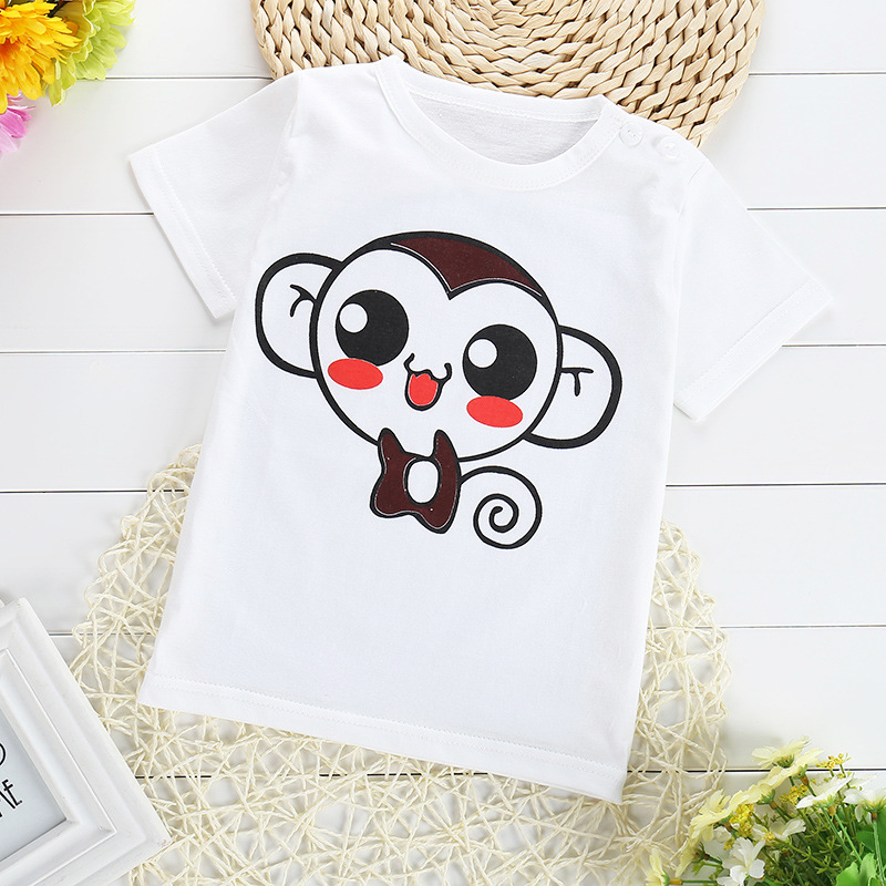 厂家直销 2016夏季新款儿童短袖T恤 韩版圆领纯棉童T恤