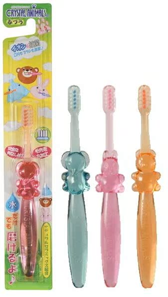 日本原装川西水晶婴儿宝宝牙刷不用牙膏的儿童牙刷1.5-8岁NS-2