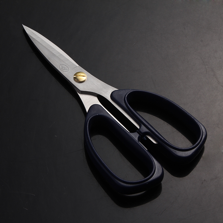日美厂家现货办公剪刀 强力手工剪 民用剪 不锈钢剪刀 蓝正品加厚