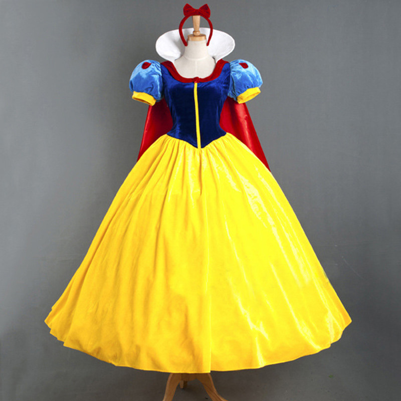 2015圣诞节服装成人白雪公主裙舞台演出cosplay服装 含披风送裙撑