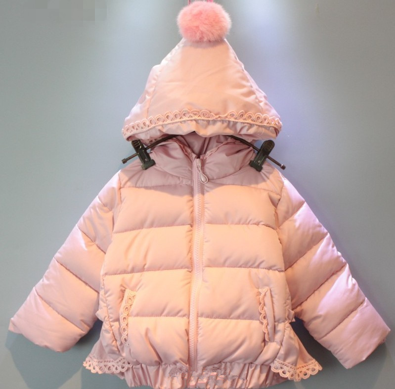 提米2015冬季新款女童韩版气质棉衣儿童可爱巫女帽长袖棉服
