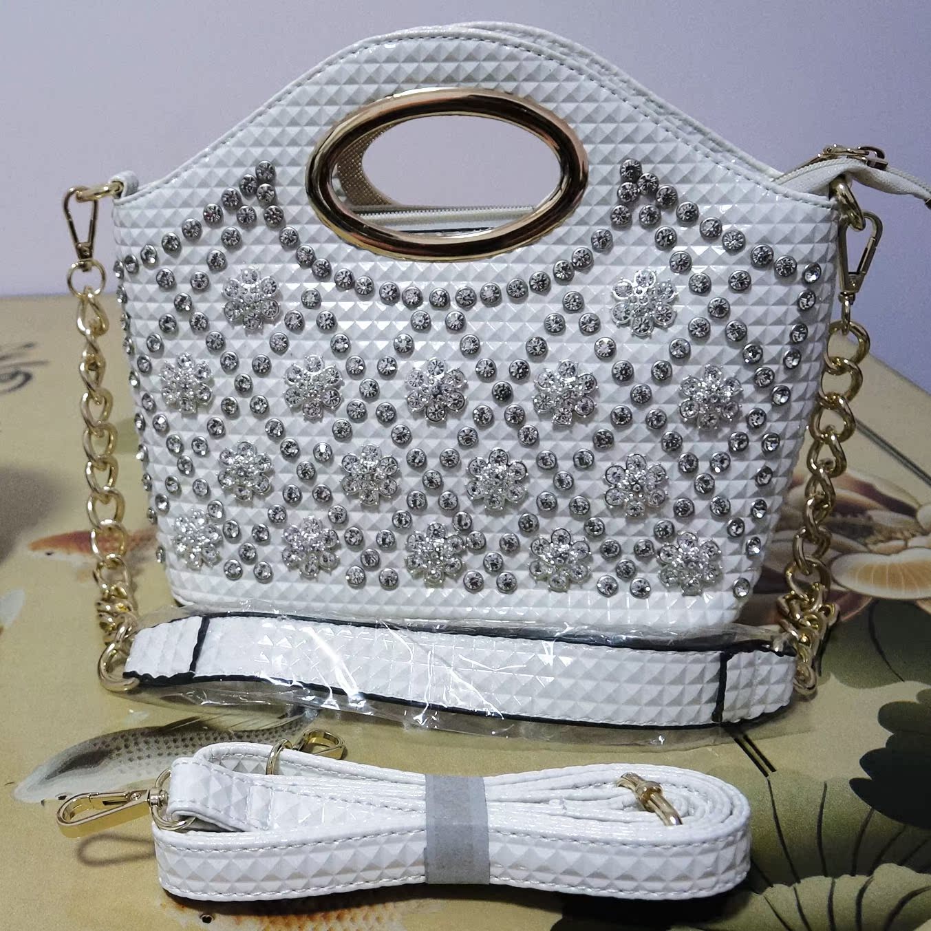 欧妮儿2016最新款潮流时尚气质包女包包邮手提包商务包链条包镶钻