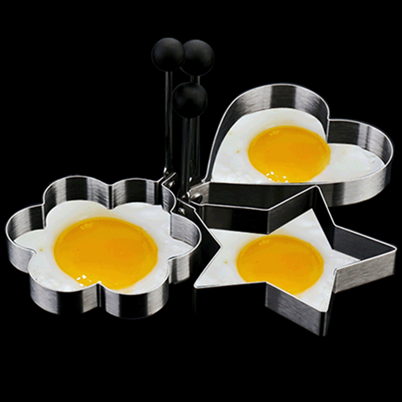 厨房用具模具烘培煎蛋器创意不锈钢爱心煎蛋器煎蛋圈套装3个装