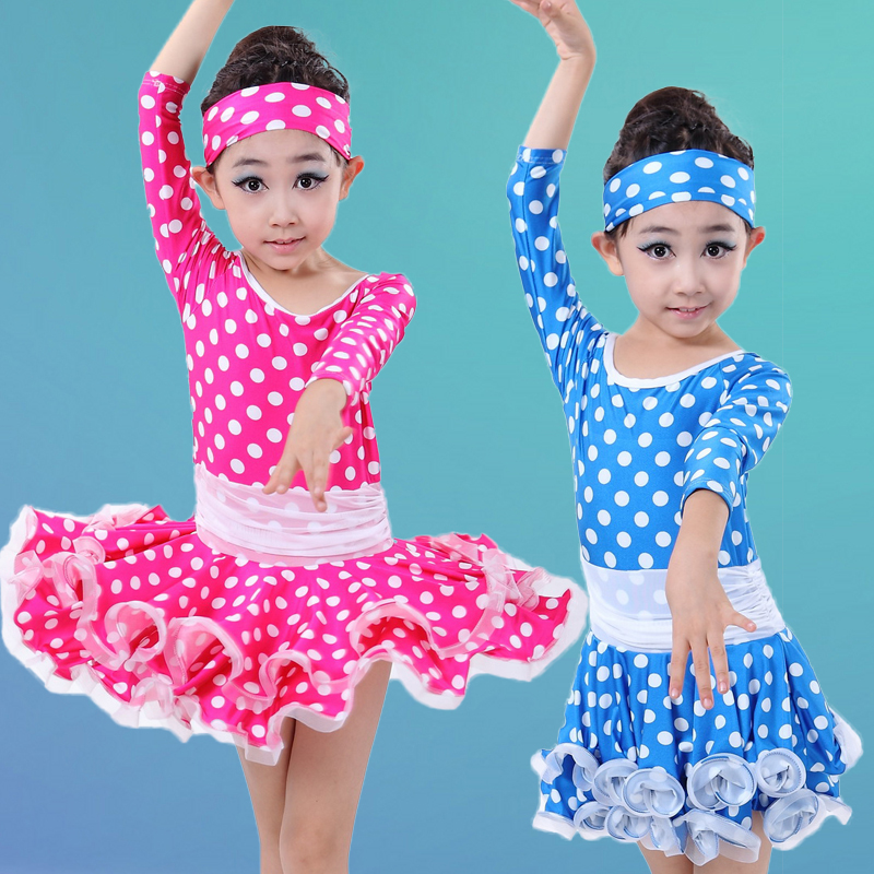 春秋款儿童拉丁舞裙 少儿拉丁舞演出比赛服女童练功裙比赛拉丁裙