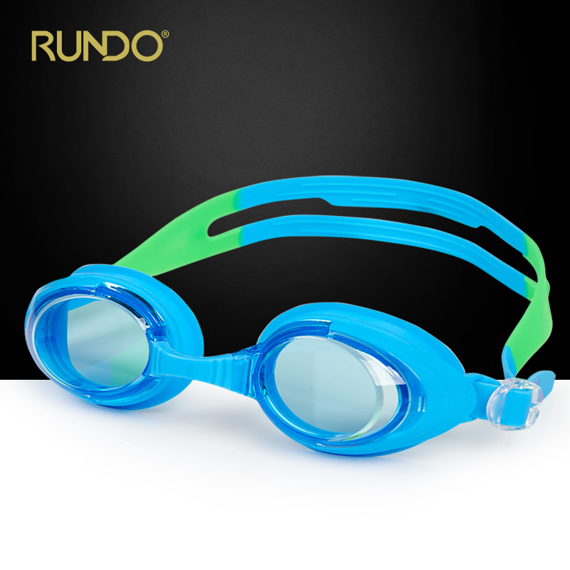 RUNDO儿童平光泳镜防雾防水高清透明潜水眼镜时尚男女童游泳眼镜