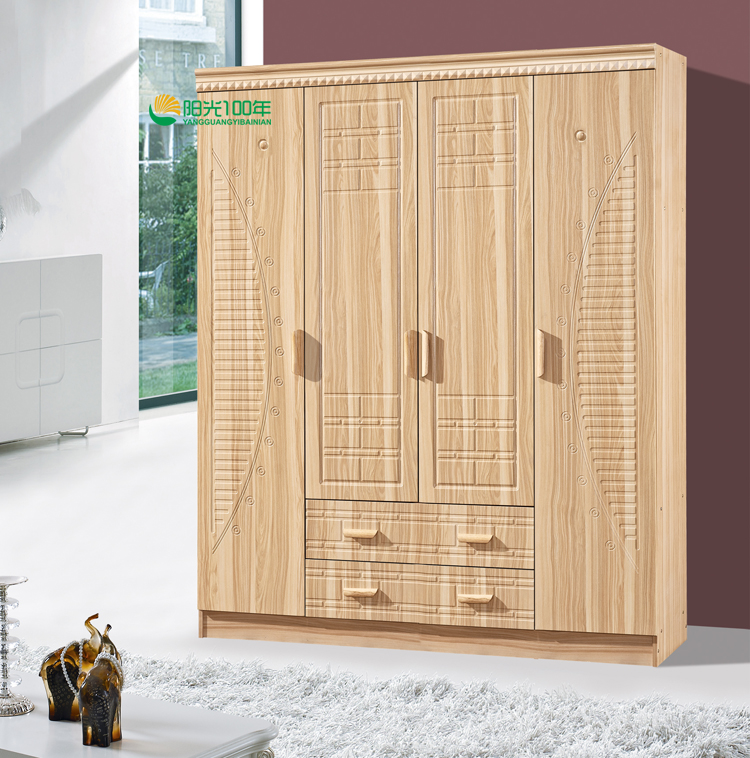 简约板式三四门衣柜简易宜家组合非实木质整体衣柜组装衣柜木柜子