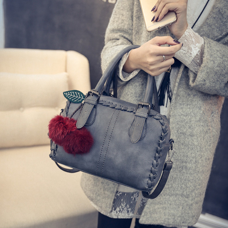 挂件手提包2015冬季时尚新款潮女士包包时尚编织女包单肩斜挎包包