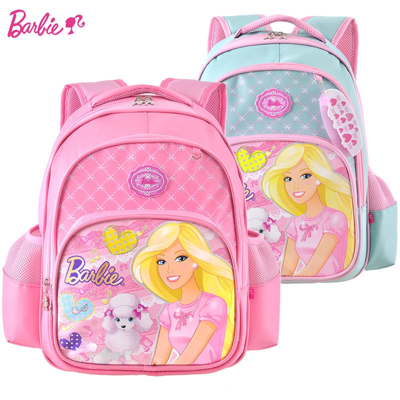芭比书包女童小学生1-3一年级儿童书包芭比娃娃粉色女生双肩背包