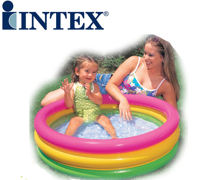 包邮 86*25cm 正品INTEX婴幼儿童充气戏水池游泳池钓鱼池