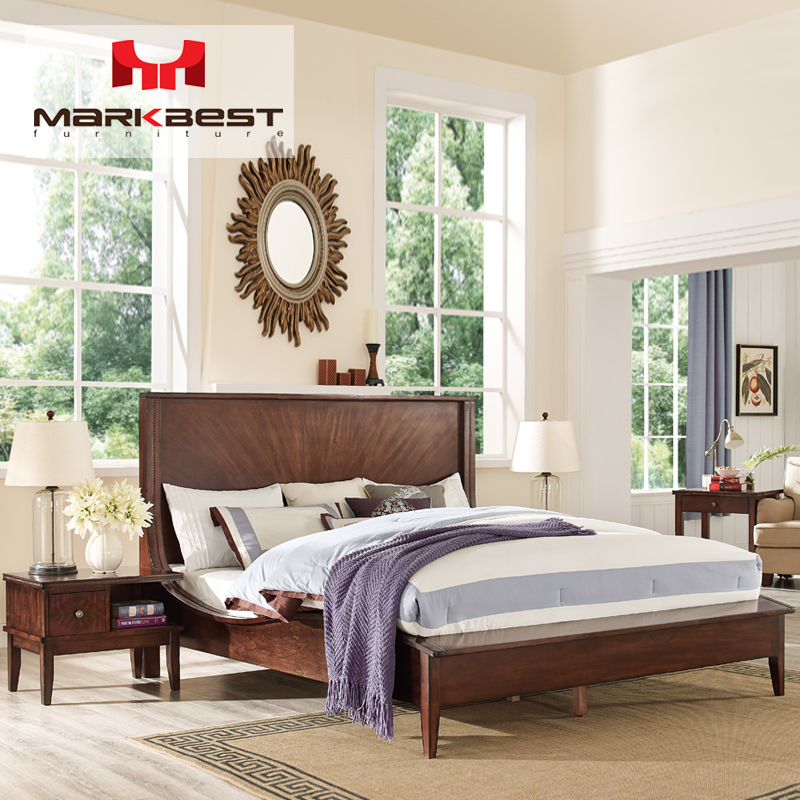 品之印 美式乡村实木双人床1.5米1.8米床 简约时间现代床 公主床