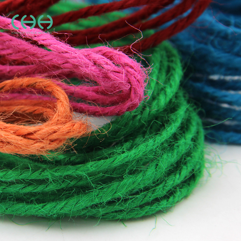 CHH2mm彩色麻绳吊牌绳夹照片绳DIY手工包装编织天然黄麻装饰绳子