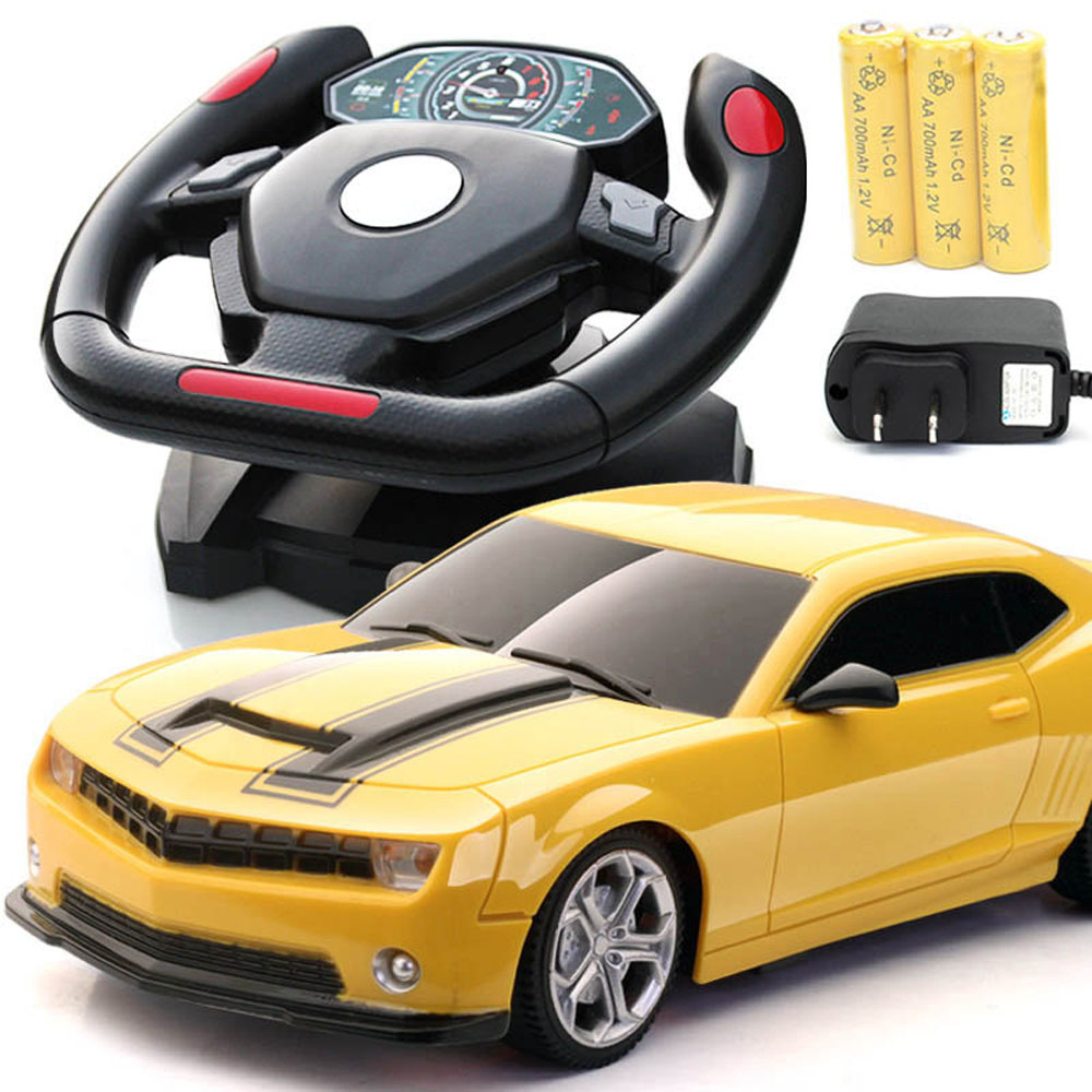 爱亲亲大黄蜂无线方向盘遥控车重力感应充电玩具赛车跑车模型包邮
