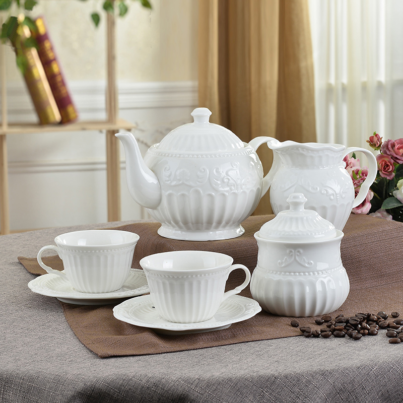 欧式皇室陶瓷茶具咖啡具杯碟套装骨瓷英式下午红茶壶茶杯具整套装