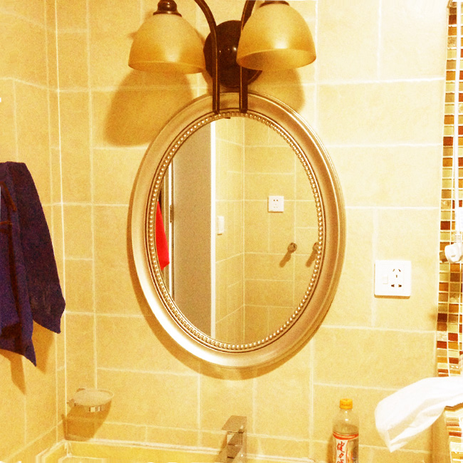 特价 简欧式壁挂浴室镜 卫浴卫生间镜欧式镜子地中海装饰镜 防水