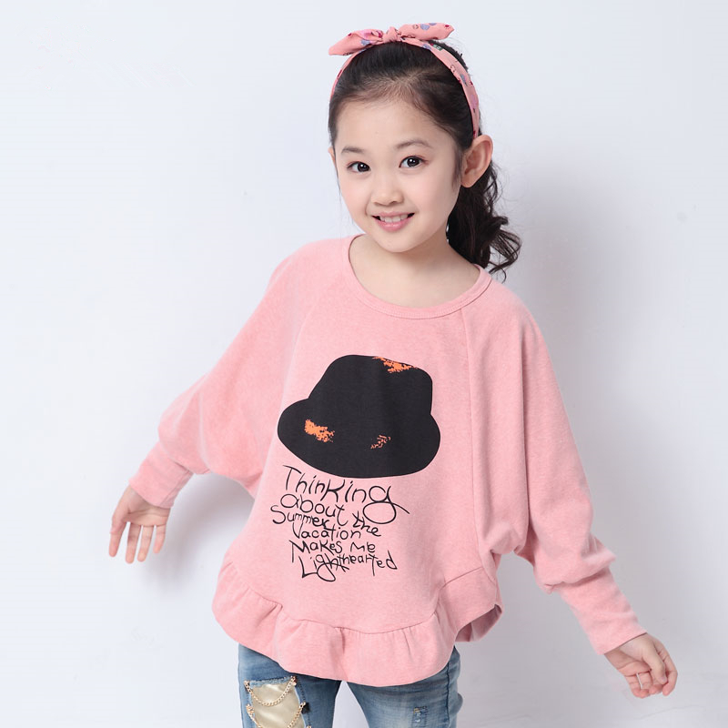 童装2016新款韩版女童秋装上衣长袖T恤打底衫中大童儿童蝙蝠衫潮