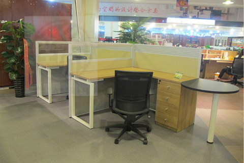 屏风办公桌双人L型F型办公工位288型320型屏风工作位优质板式促销