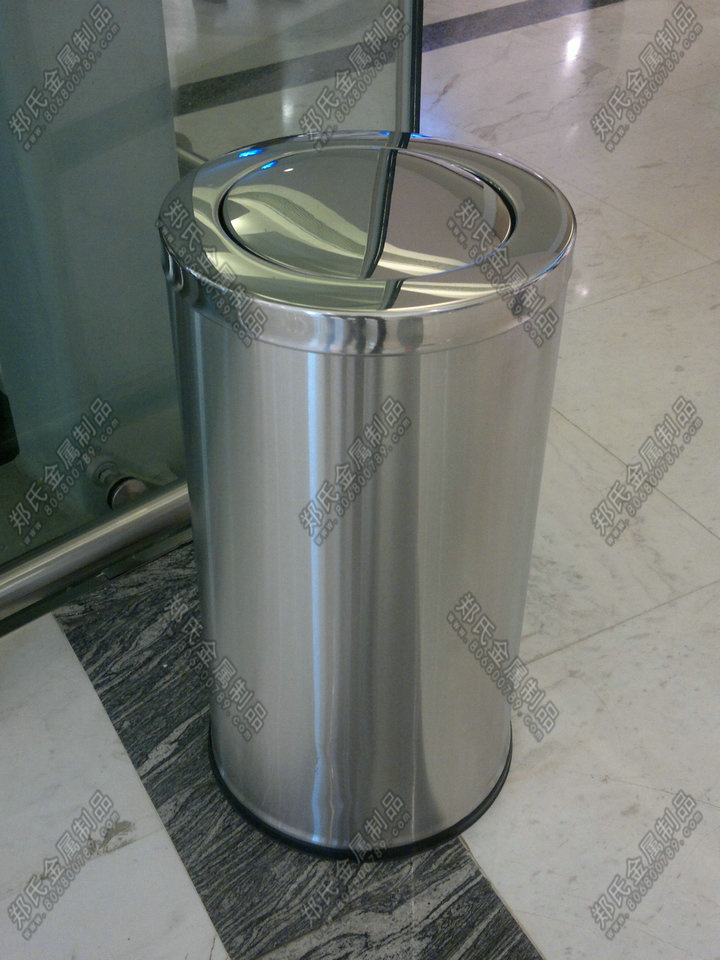 A35g圆形砂钢果皮箱烟灰座环保垃圾桶不锈钢垃圾桶商场酒店垃圾桶