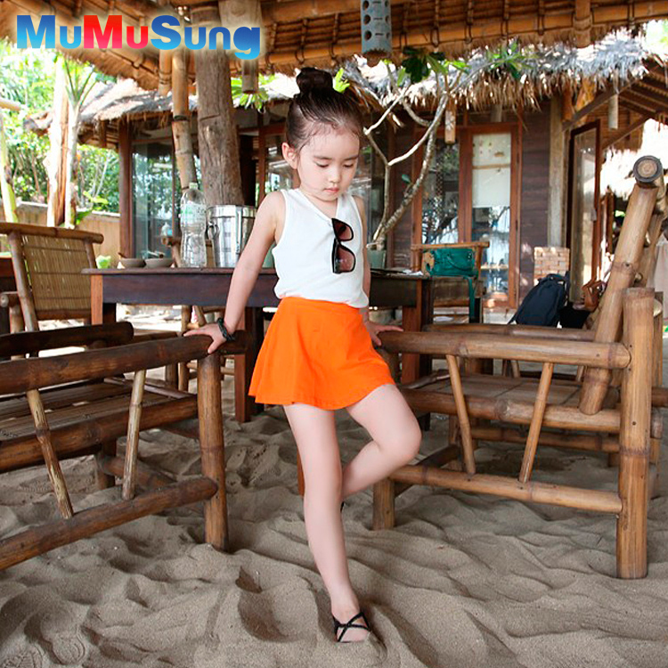 2015新款韩版品牌春秋装纯棉女大童装 儿童装沙滩半身短裙夏季 潮