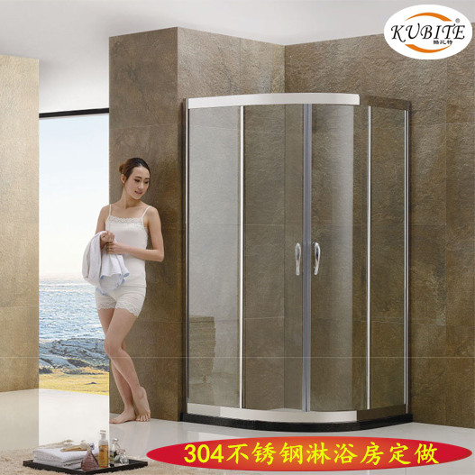 厂家直销304不锈钢简易整体淋浴房 钢化玻璃沐浴洗澡间隔断冲凉房