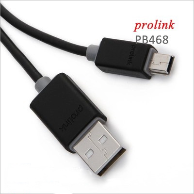 台湾prolink PB468 笔记本电脑移动硬盘 USB 2.0 A-Mini B 数据线