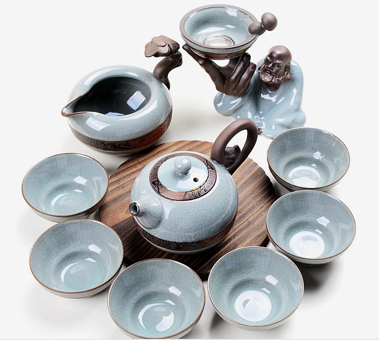 茶具套装 特价包邮哥窑功夫茶具茶壶茶杯茶道配件成套陶瓷茶具