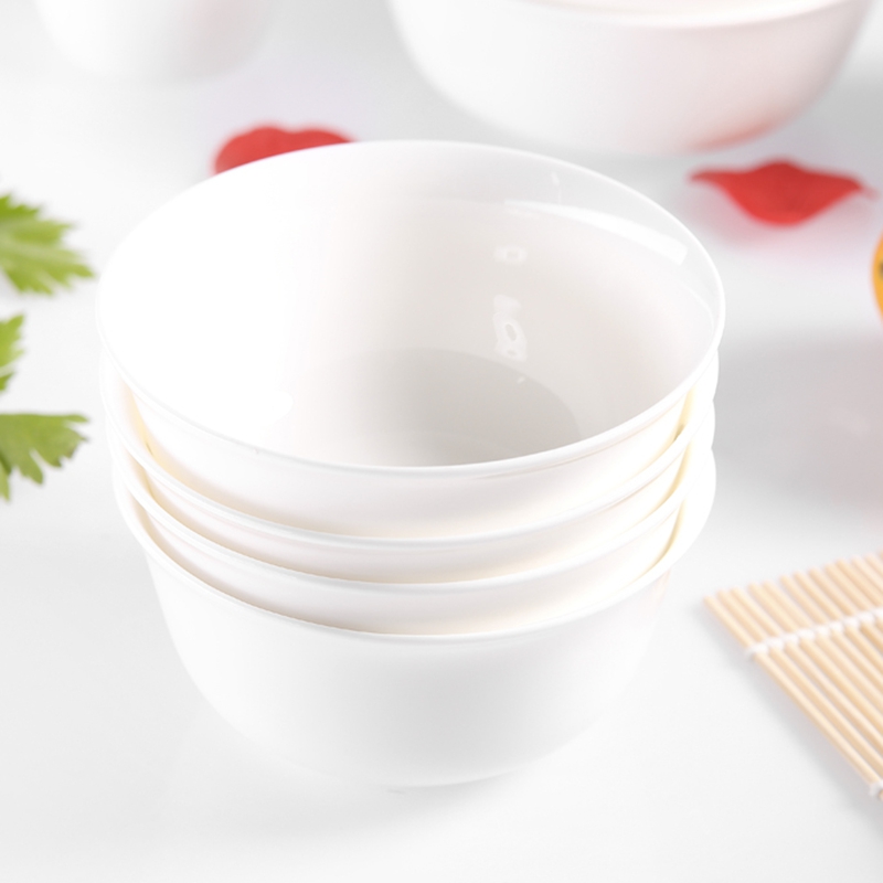 米饭碗骨瓷碗陶瓷碗创意唐山简奥骨瓷餐具金钟碗小碗韩式陶碗