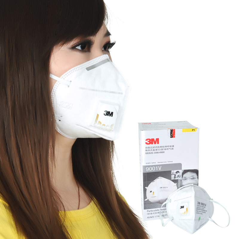 3M口罩正品 9001v耳带式PM2.5 防尘口罩 防雾霾 可折防护口罩包邮