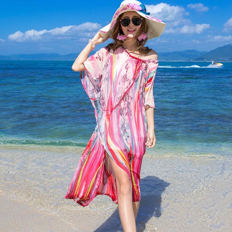 2016夏季新款女装大码宽松显瘦连衣裙海边度假波西米亚沙滩裙长裙