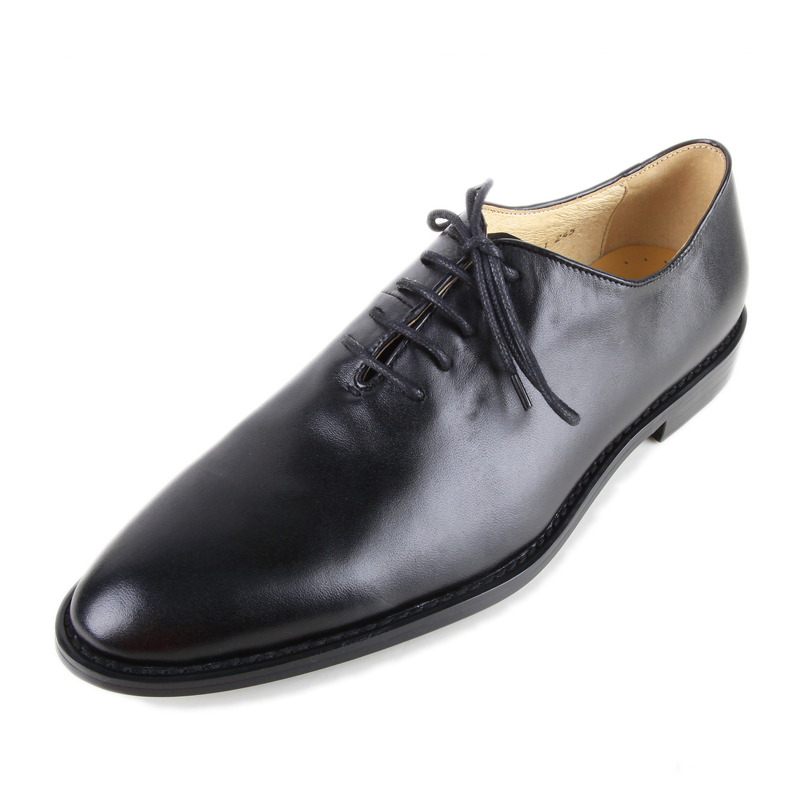 凯普狄诺正品商务休闲头层牛皮透气黑色低帮系带皮鞋PX11141