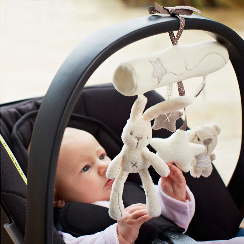 婴儿车安全座椅挂床绕挂件毛绒玩具音乐玩具