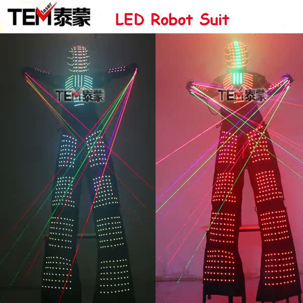 LED发光服装 发光高跷演出服 LED机器人衣服 巨人服 酒吧夜场服装