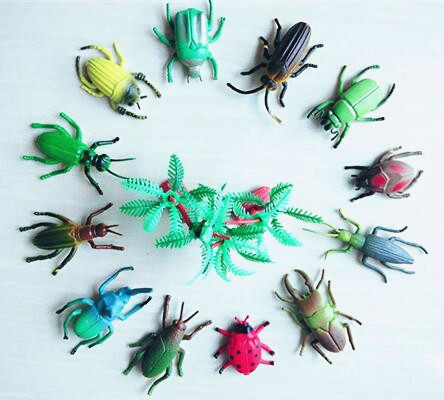 包邮仿真昆虫模型玩具儿童礼物苍蝇甲虫蝗虫防真动物玩偶
