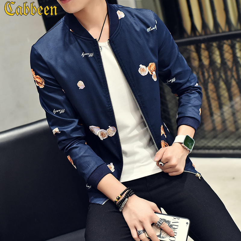 卡宾夹克男秋季男士外套夹克衫立领韩版休闲流行时尚男装棒球服潮