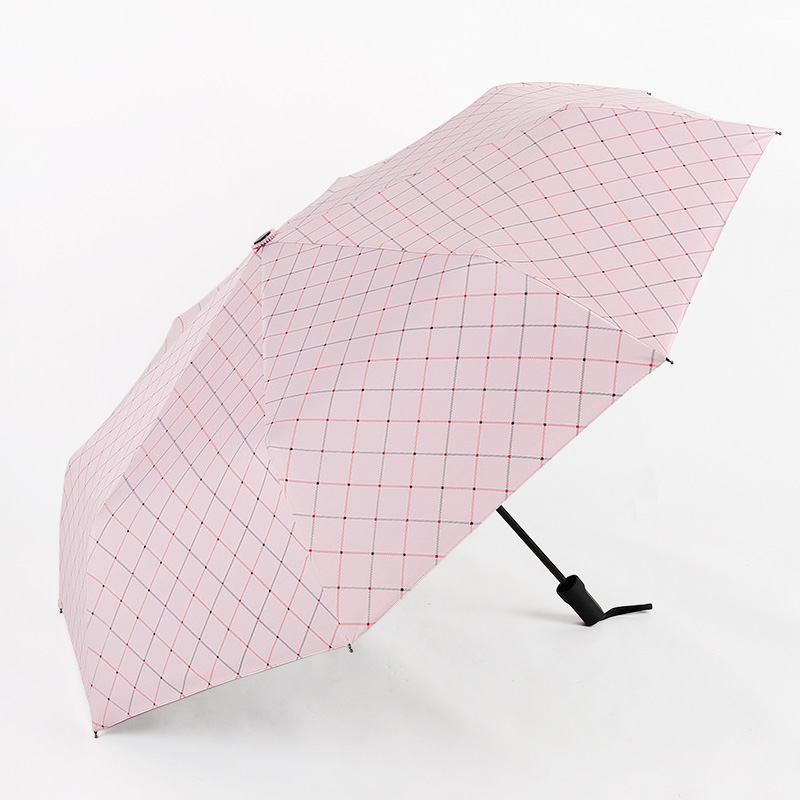 小清新两用晴雨伞创意韩国黑胶遮阳伞女三折叠防晒防紫外线太阳伞